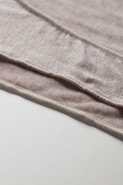 Beige Modal Cashmere Ultralight Wide-Shoulder Top, , large image number 4