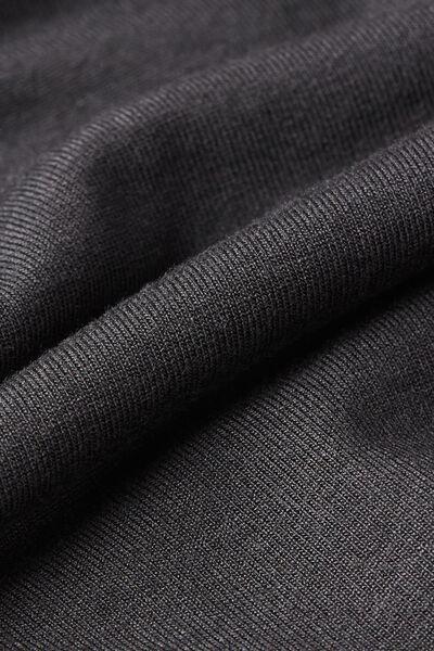 Black Sleeveless Turtleneck Micromodal Shirt, , large image number 4