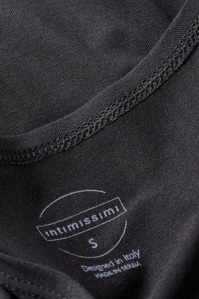 Black Long Micromodal Tank Top, Black, large image number 4