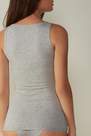 Intimissimi - Light Grey Blend Cotton Vest With Wide Straps, Women