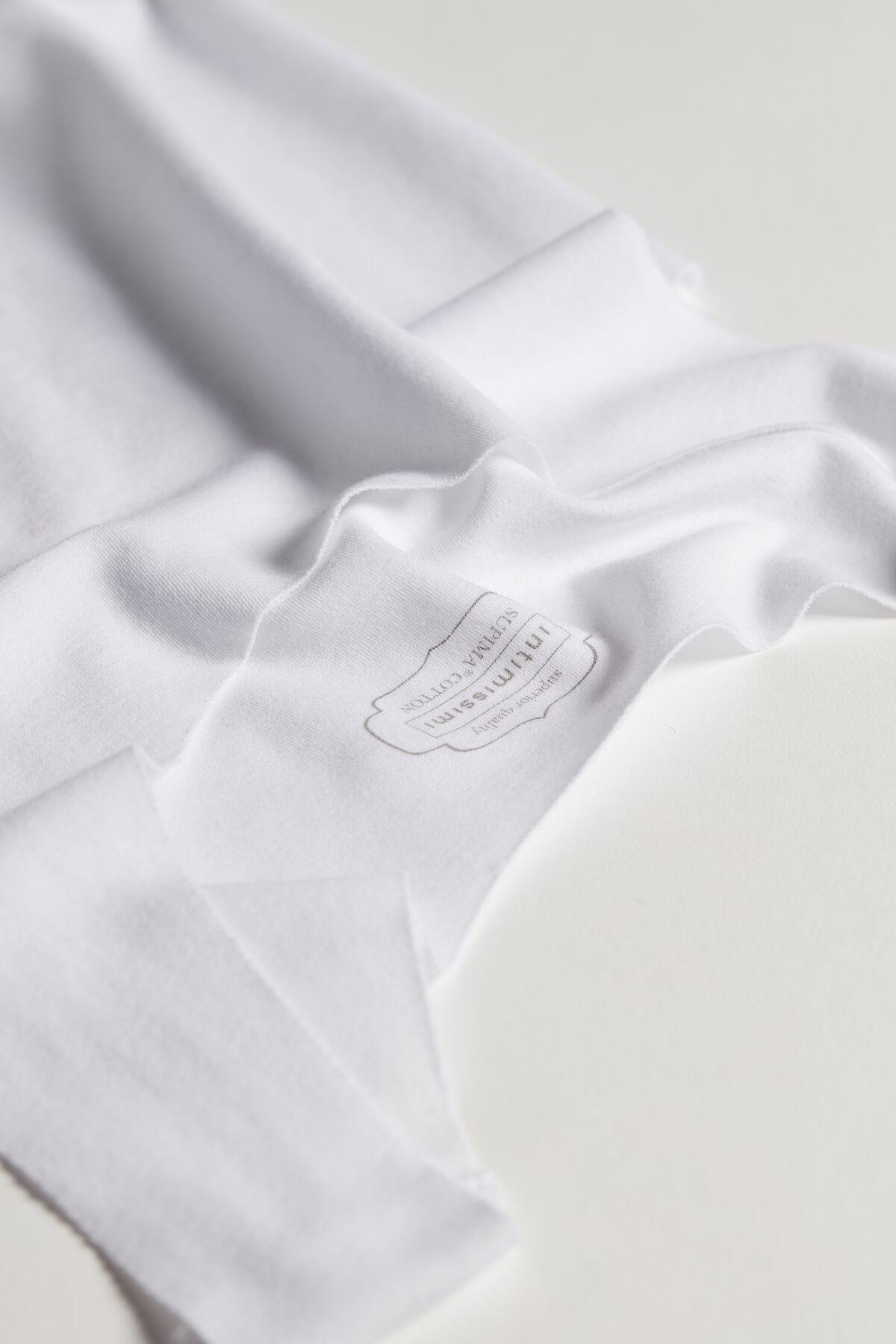 White Ribbed Cotton Vest Top, White, large image number 9