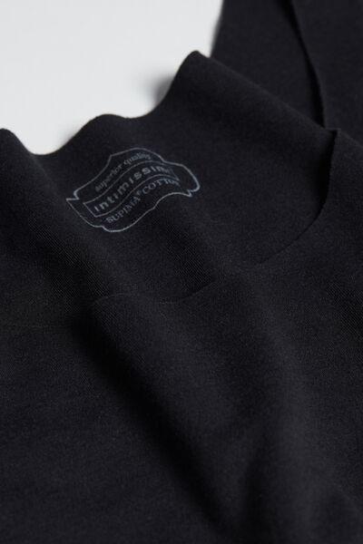 Black Round-Neck Vest Top, , large image number 5