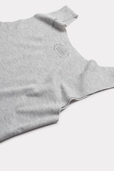 Grey Round-Neck Supima Cotton Vest Top, , large image number 5