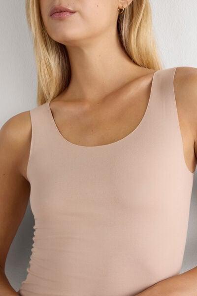 Beige Round-Neck Vest Top, Soft Beige, large image number 10