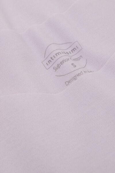 Lilac Round-Neck Raw-Cut Cotton Vest Top, 5601_056K, large image number 4