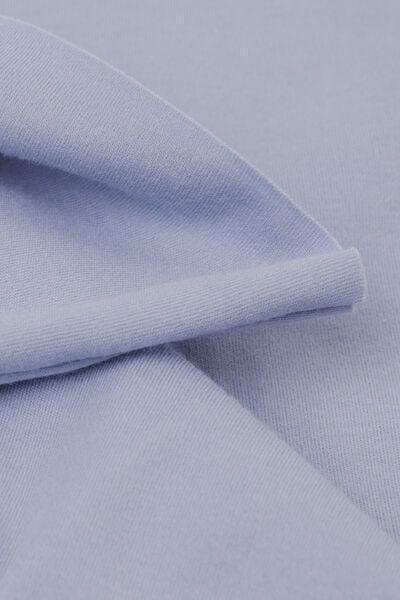 Blue Round-Neck Raw-Cut Cotton Vest Top, 5601_064K, large image number 4