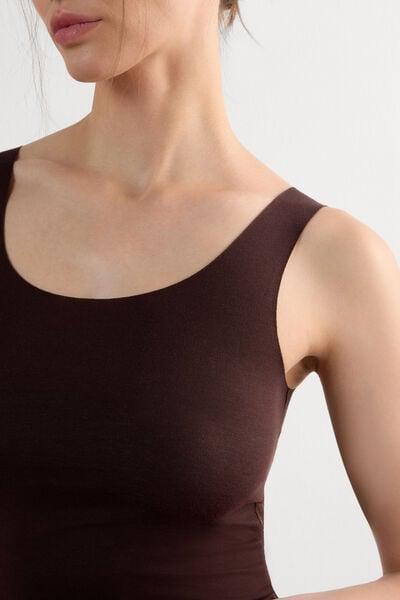 Brown Round-Neck Vest Top, 5601_705J, large image number 11