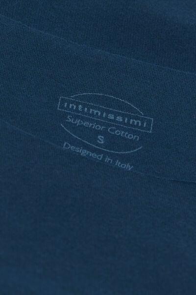 Blue Round-Neck Raw-Cut Vest Top, 5601_937J, large image number 6