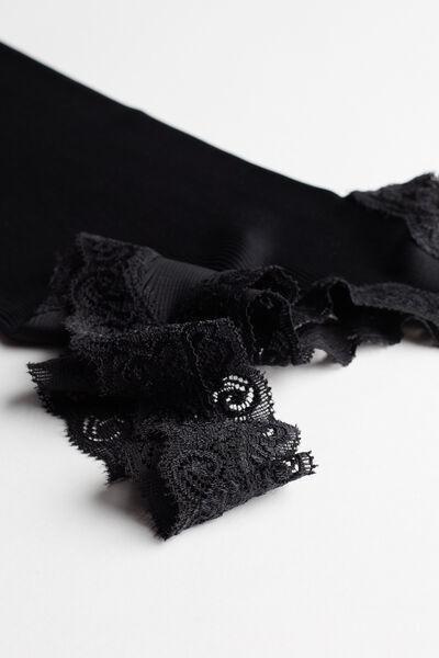 Black Ribbed Tank Top, , large image number 4