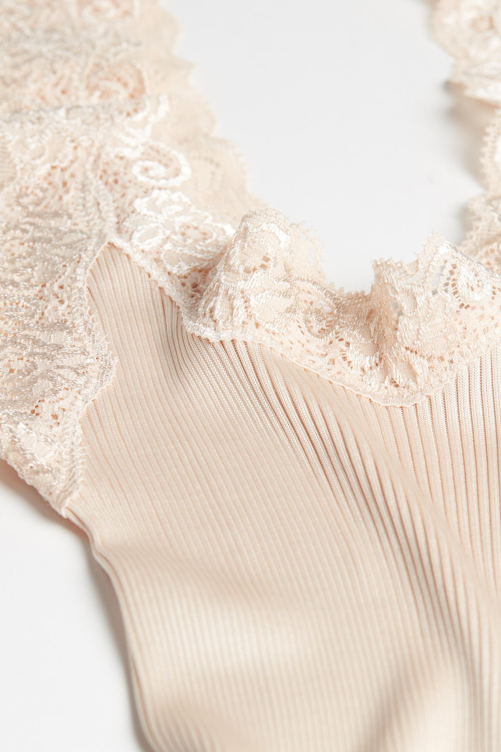 Silk Silk Top With Lace Neckline, Women, , large image number 4