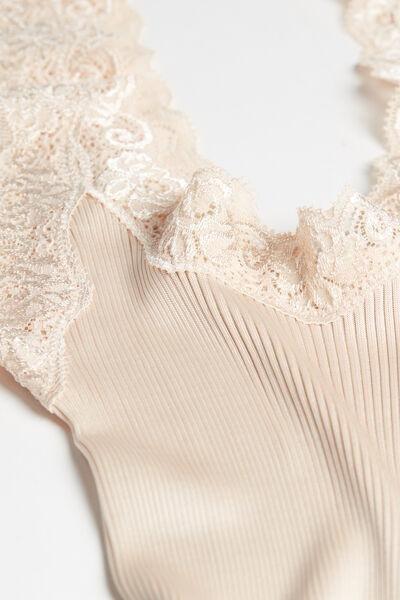 Silk Silk Top With Lace Neckline, Women, , large image number 8