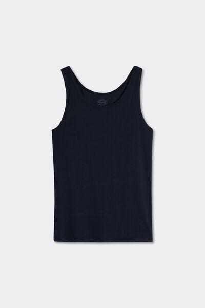 توب بدون أكمام أزرق غامق برقبة دائرية ، رجالي, Midnight Blue, large image number 2
