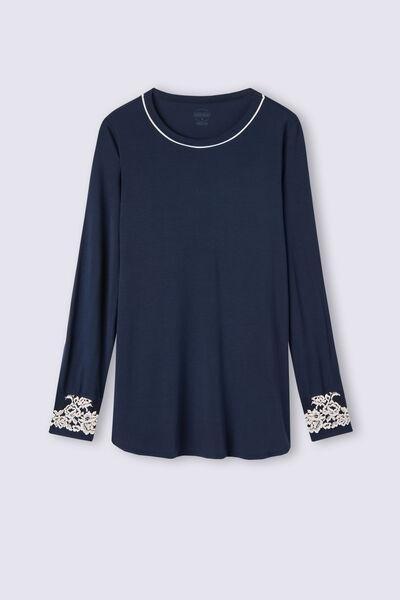 Navy Pretty Flowers Modal Top, , large image number 2