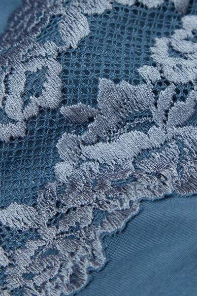 Blue Pretty Flowers Button-Up Modal Top, , large image number 4