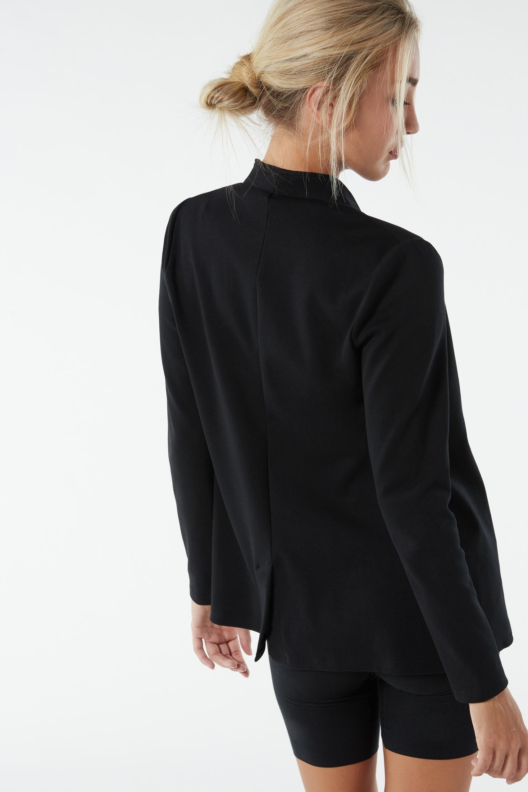 Black Long-Sleeved Interlock Cardigan, , large image number 3
