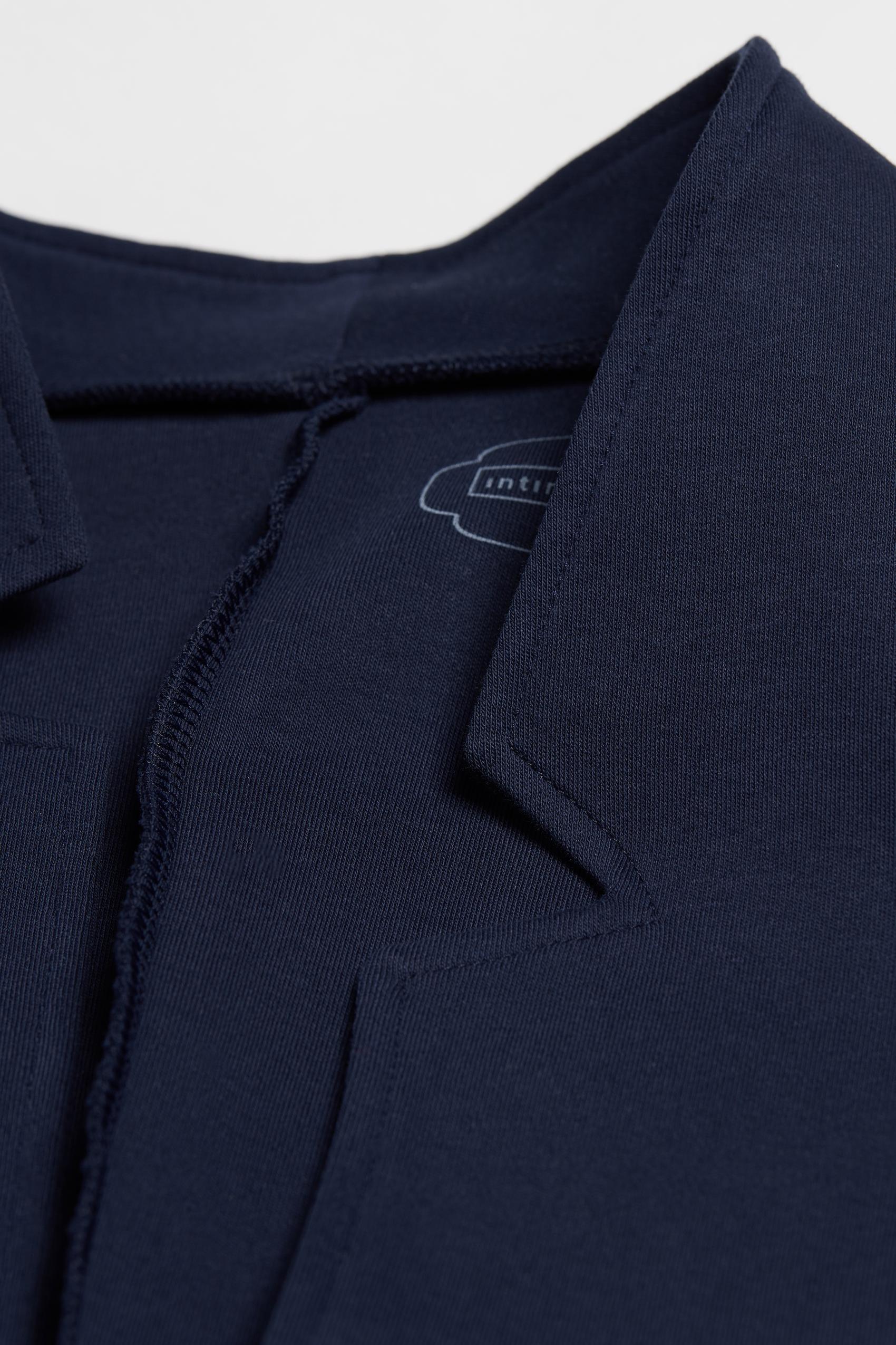 Navy Long-Sleeved Interlock Cardigan, , large image number 5