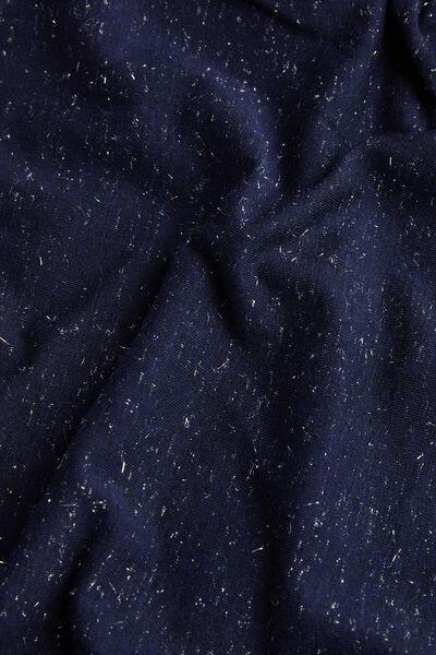 Navy Modal Cashmere Crew Neck Shirt, , large image number 4