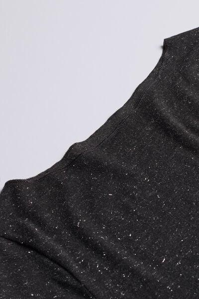 Black Lame Ultralight Modal Boat-Neck Top, 5601_5079, large image number 9