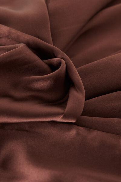Brown Long-Sleeved Silk Top, , large image number 4