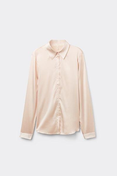 Cream Silk Shirt, , large image number 2