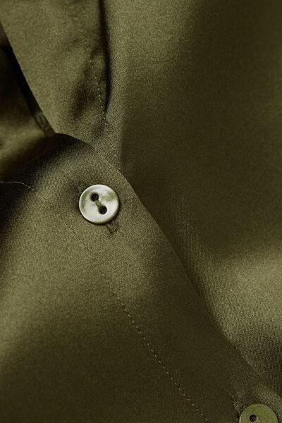 Green Long Sleeve Silk Shirt, 5601_848J, large image number 4