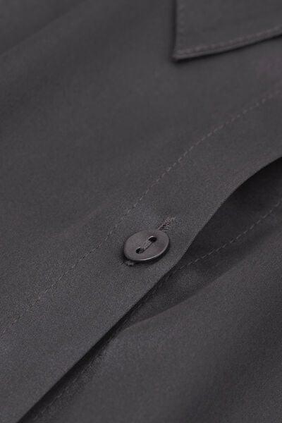 Grey Long-Sleeved Silk Shirt, 5601_943J, large image number 4