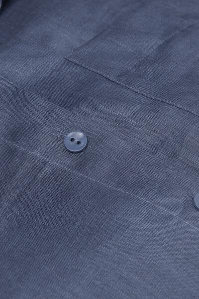 Blue The Pure Linen Plain-Weave Linen Shirt, 5601_167K, large image number 4
