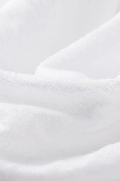 White Boat Neck Linen Top, White, large image number 4
