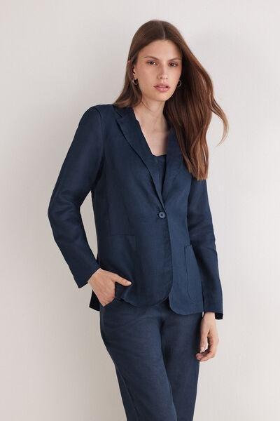Navy Unstructured Jacket, , large image number 1