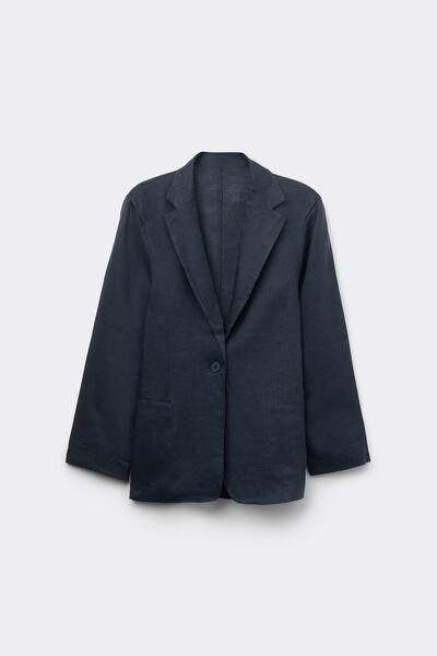 Navy Unstructured Jacket, , large image number 2