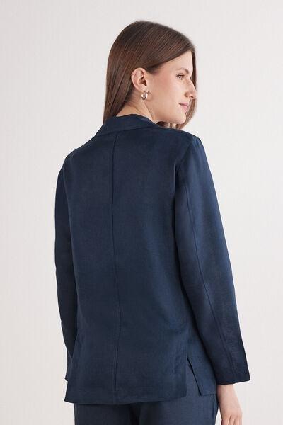 Navy Unstructured Jacket, , large image number 3