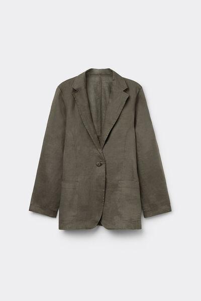 Green Unstructured Jacket, , large image number 2