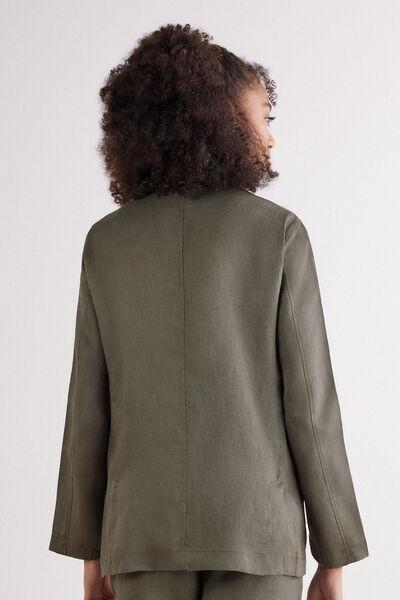Green Unstructured Jacket, , large image number 3