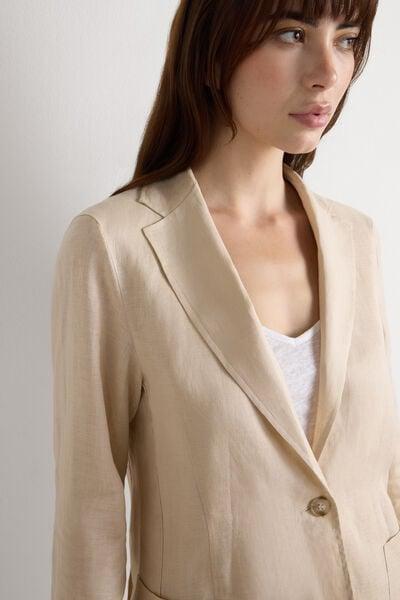 Beige Unstructured Jacket, 5601_913I, large image number 5