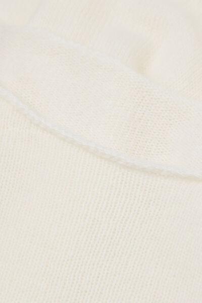 Cream Long-Sleeved Cashmere Blouse, , large image number 4