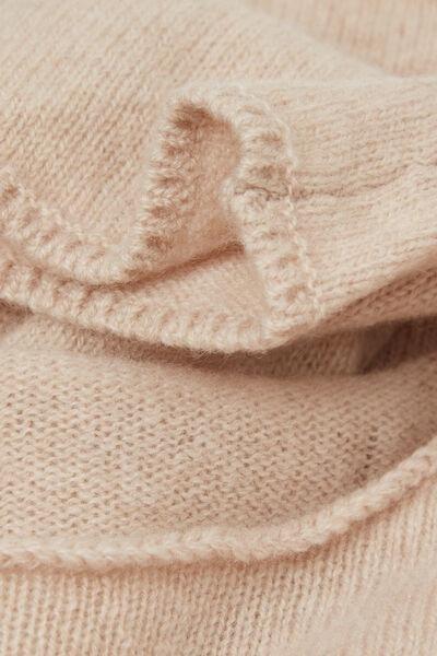 Beige Long-Sleeved Cashmere Blouse, , large image number 4