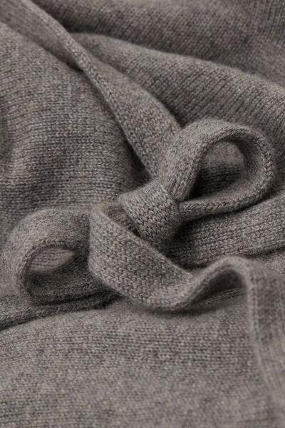 Grey Belted 100% Cashmere Cardigan, 5601_456J, large image number 4