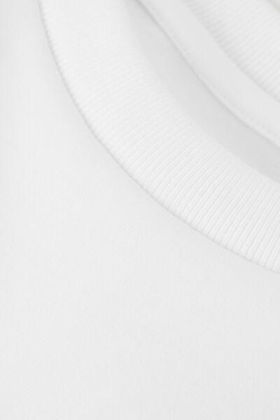 White Long-Sleeved Cotton Top, White, large image number 4