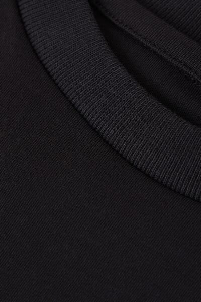 Black Long-Sleeved Cotton Top, , large image number 4