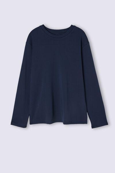 INTENSE BLUE Long-Sleeved Cotton Top, , large image number 2