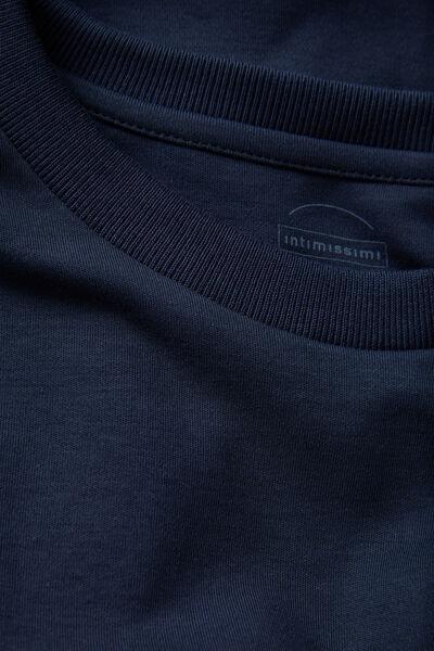 INTENSE BLUE Long-Sleeved Cotton Top, , large image number 4