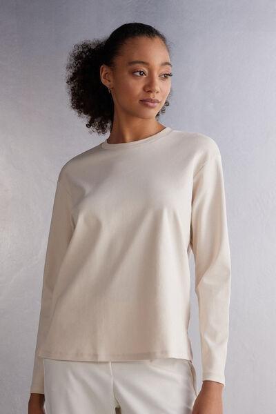 Cream Long-Sleeved Top, , medium