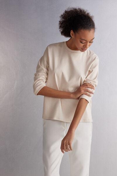 Cream Long-Sleeved Top, , large image number 1