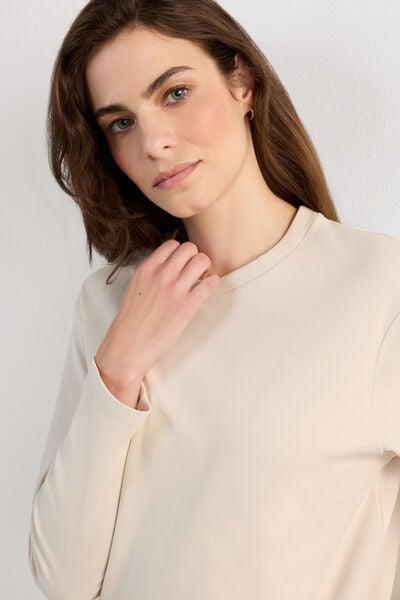 Cream Long-Sleeved Top, 5601_659J, large image number 5