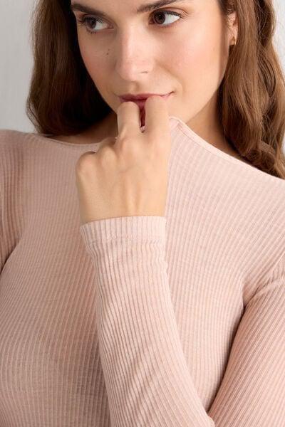 Beige Ultra Natural Cashmere Top, 5601_858J, large image number 3