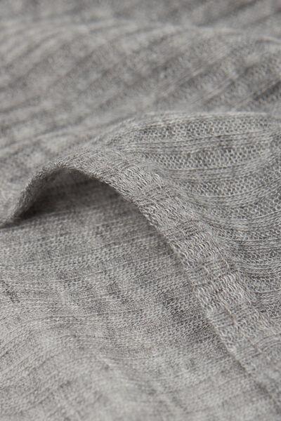 Grey Long-Sleeved Cashmere Blouse, , large image number 4