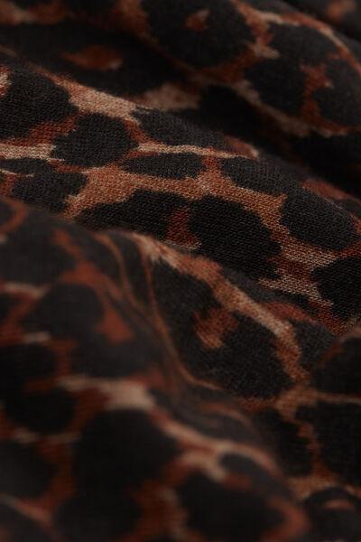 Brown Animal Print Long-Sleeved Top, 5601_944J, large image number 4