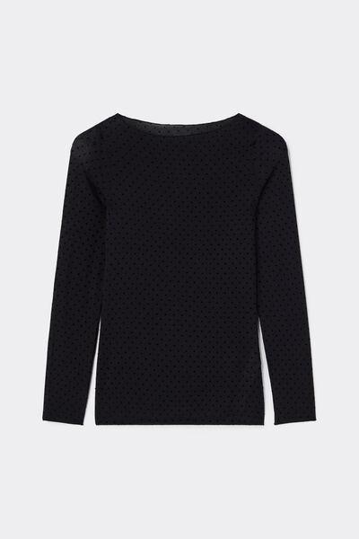 Black Boat Neck Cashmere Sweater, Black, large image number 0