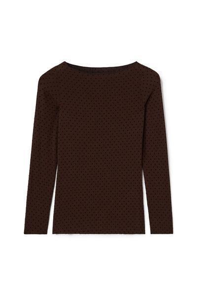 Brown Boat Neck Cashmere Sweater, 5601_705J, medium