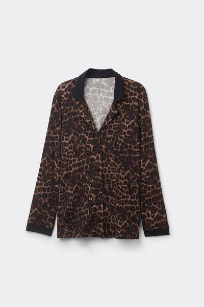 Multicolour Luxurious Leopard Long Sleeve Shirt, , large image number 2